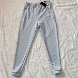 adidas Pale Gray Athletic Joggers with Subtle Logo